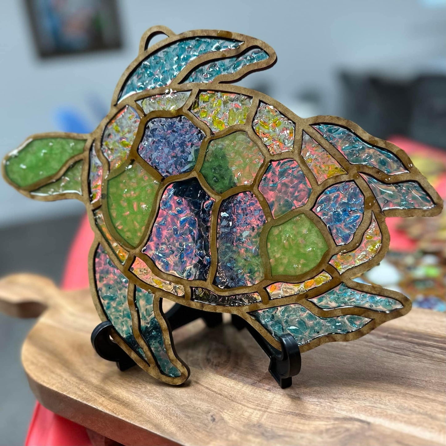 DIY Shining Glass Sea Turtle