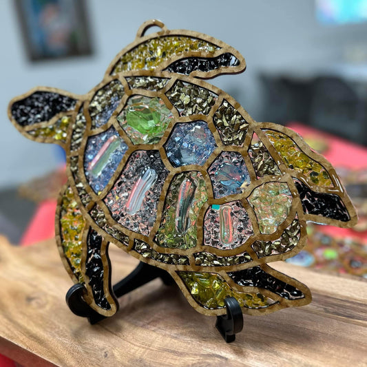 DIY Shining Glass Sea Turtle