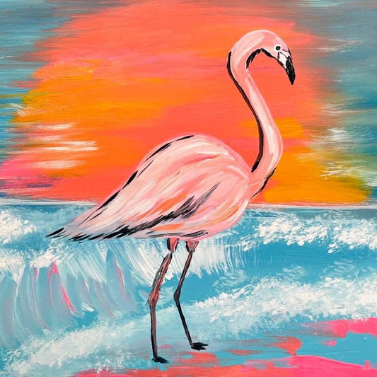 Sunset Flamingo